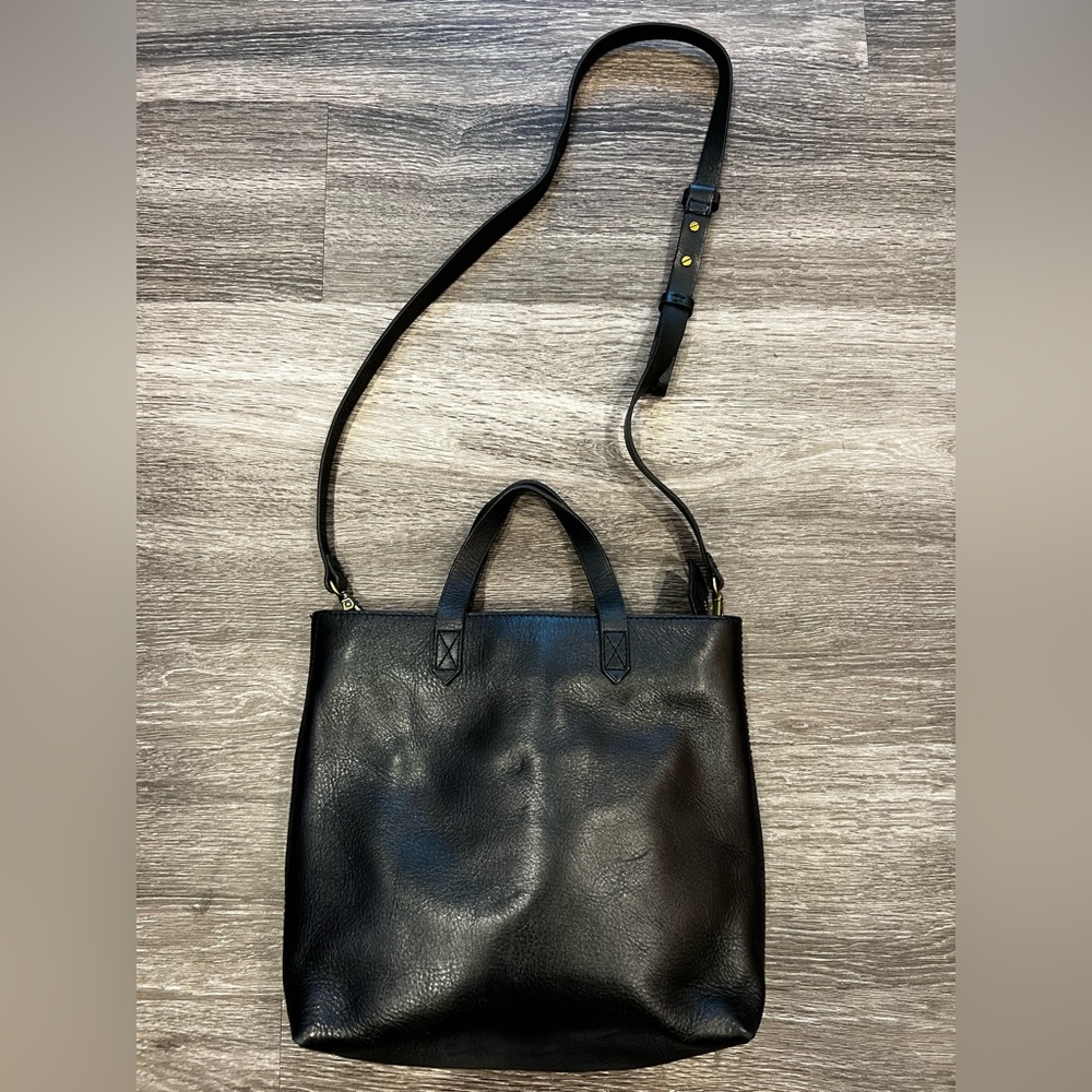 Madewell Black Leather Shoulder Bag